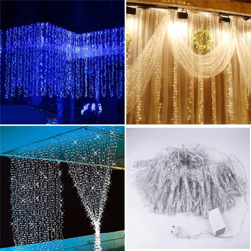 

Fairy Lights LED Curtain String Lights Christmas Decorations for Home Christmas Ornaments Decoration New Year Garland Home Decor