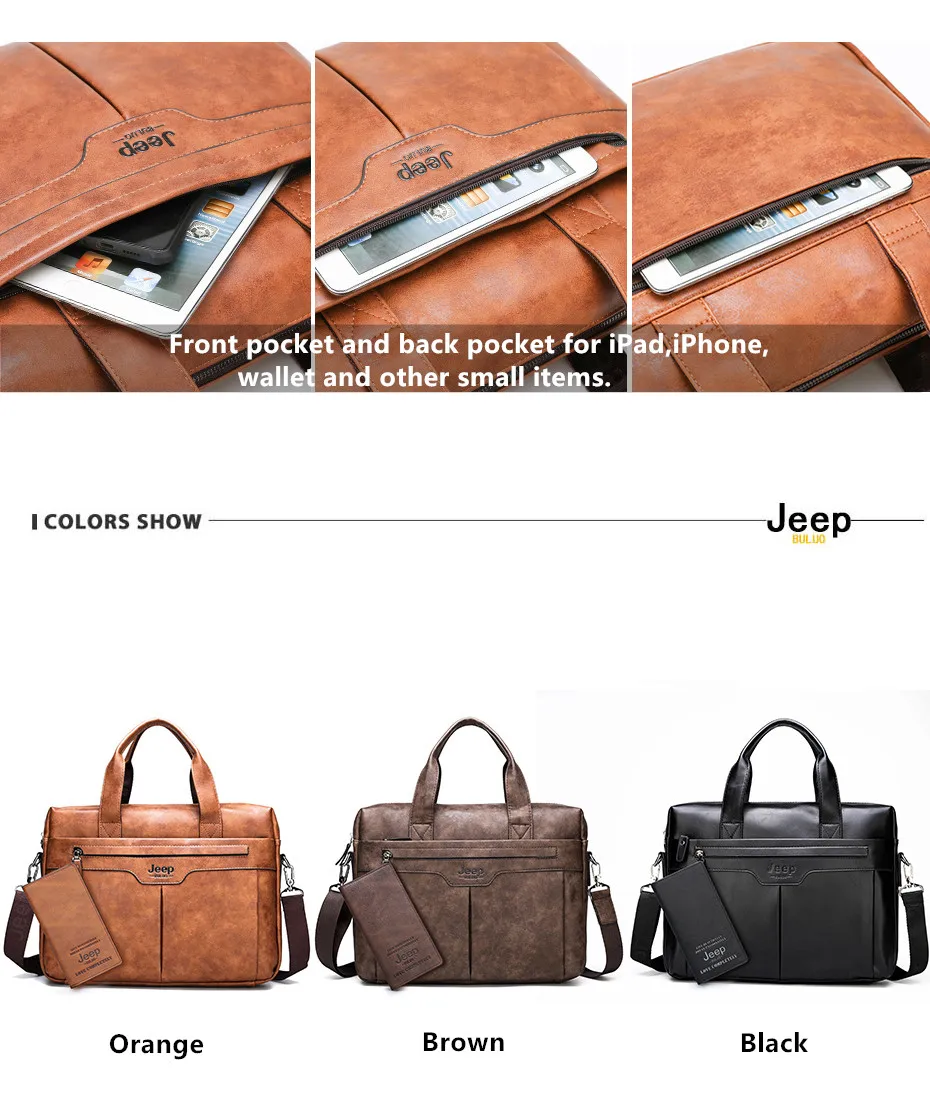JEEP BULUO, высокое качество, дорожная сумка для мужчин, деловой портфель, сумка, спилок, кожа, 14 дюймов, сумки для ноутбука, Новые поступления