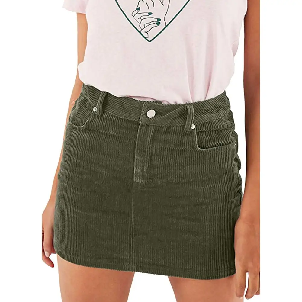 Очаровательная Вельветовая Женская юбка 2020 Новое поступление Летняя