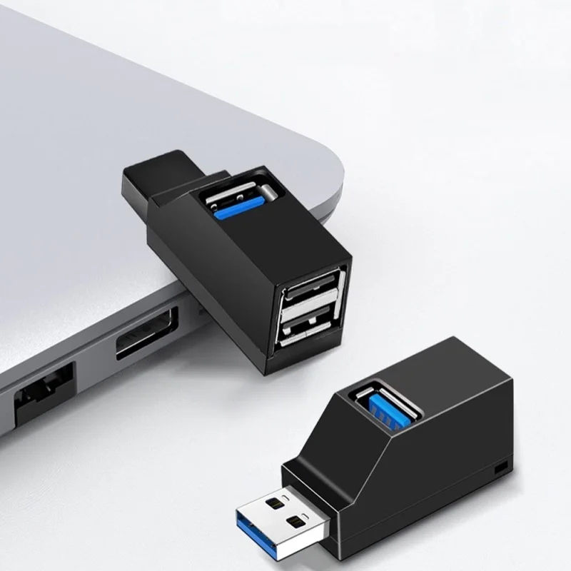 

Wireless 3 in 1 USB 3.0 HUB Adapter Extender Mini Splitter Box 3 Ports for Laptop Macbook Mobile Phone High Speed U Disk Reader
