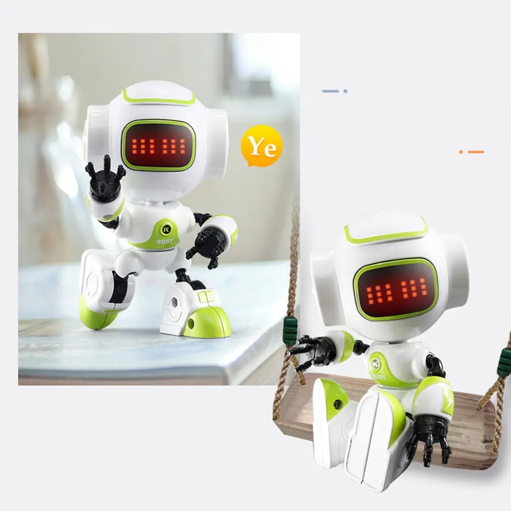 R8/R9 RC JJR/C Робот сенсорный зондирование светодиодный глаз умный голос DIY жесты сплава тела Мини Робот Модель игрушка подарок для детей