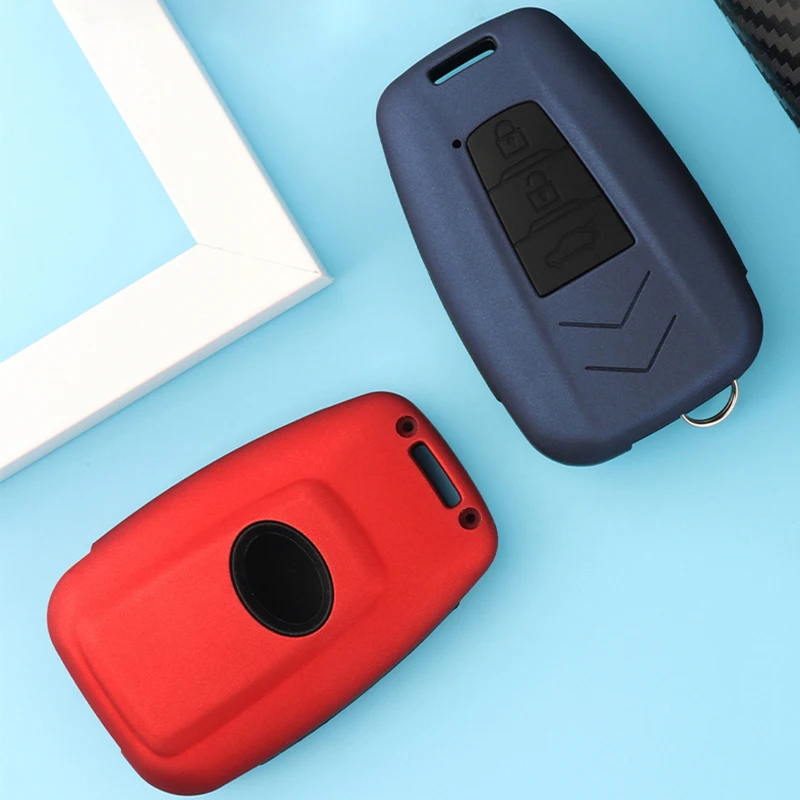 2020 ABS PC углеродное волокно силикагелевый чехол для ключа автомобиля Toyota Prado PHEV