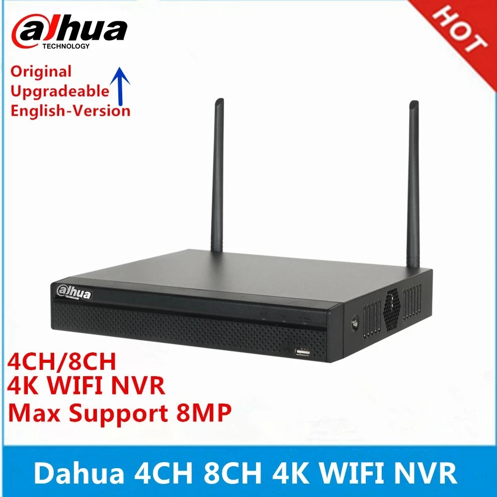 Беспроводная сетевая видеокамера Dahua NVR2104HS W 4KS2 4 CH NVR2108HS 8CH 4k WIFI NVR с максимальным
