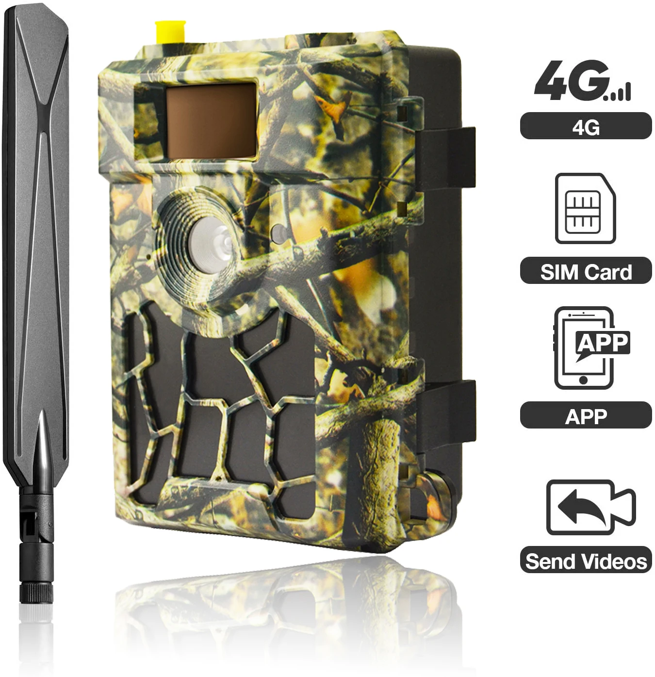 

Открытый 4k Водонепроницаемый HD Охота Камера 4G GSM приложение Беспроводной видео Широкий формат Ночное видение 24MP 1920P 0.4S триггер дикой природ...