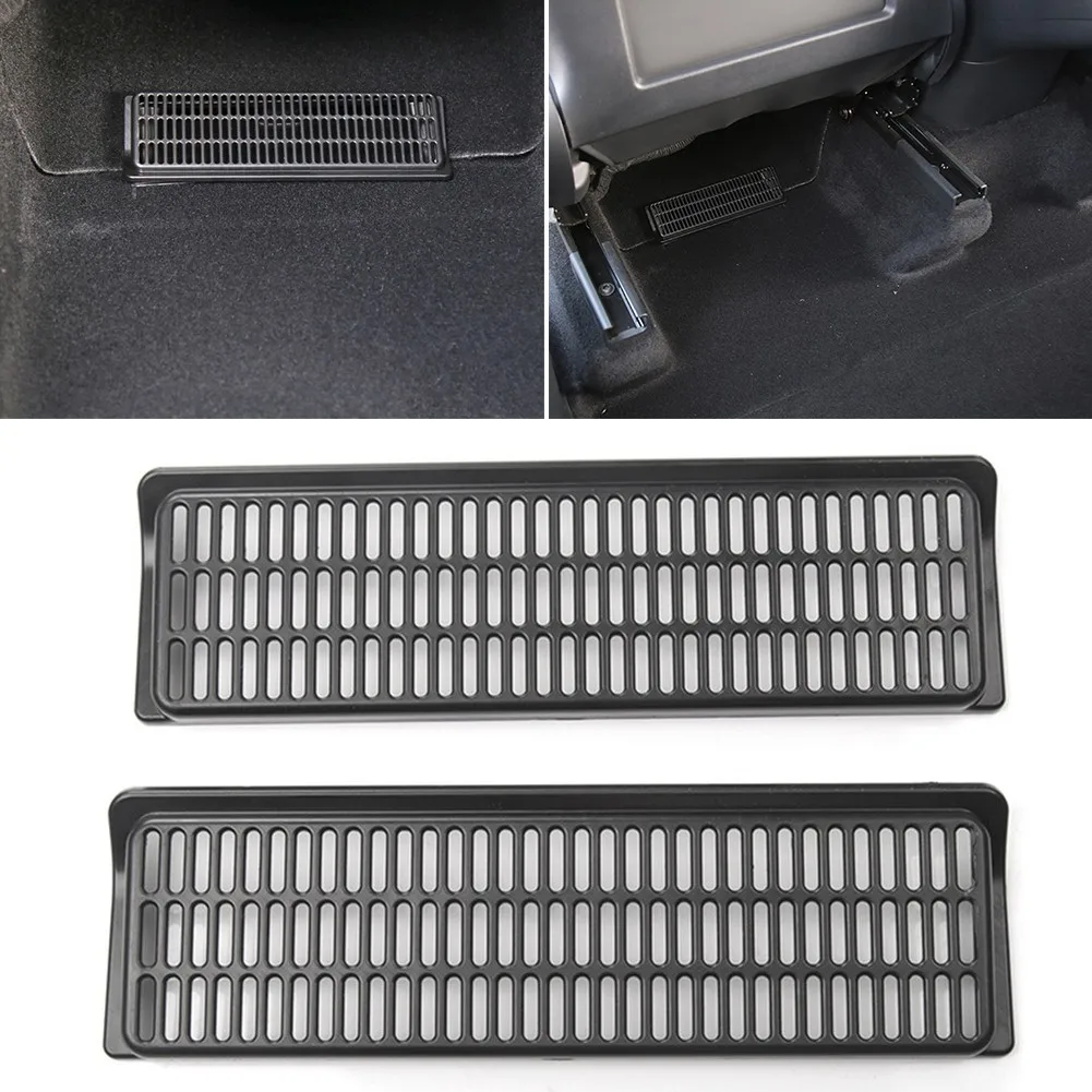 

2pcs Car Air Outlet Cover For Tesla Model 3 2017-2021 Under Seat Air Vent Anti-blocking Dust Cover Accessories