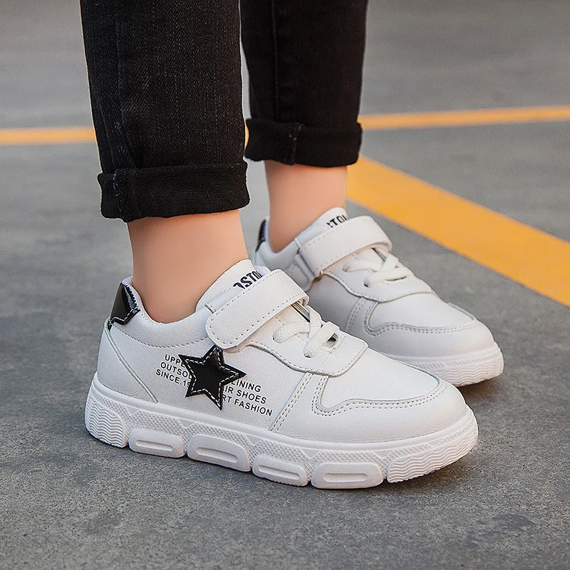 Белая детская обувь JUSTSL 2020 Весенняя нескользящая для детей на плоской подошве