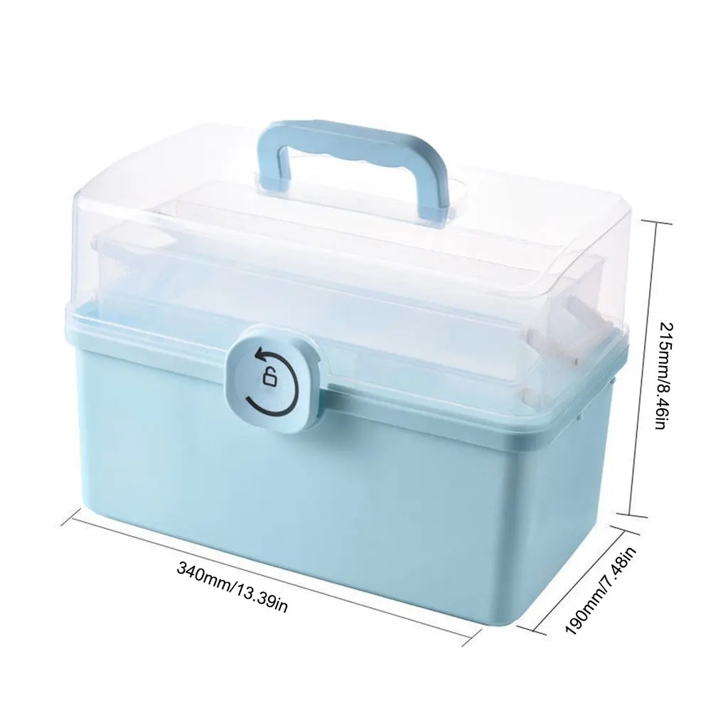 

Medicine Cabinet Household Three Layer Large Capacity Portable Medical Care Home Medical Storage Box Medicine Chest