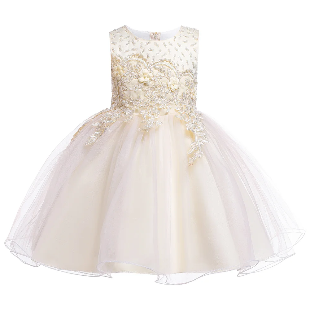 Детское платье для дня рождения в Корейском стиле свадебное с цветочным узором