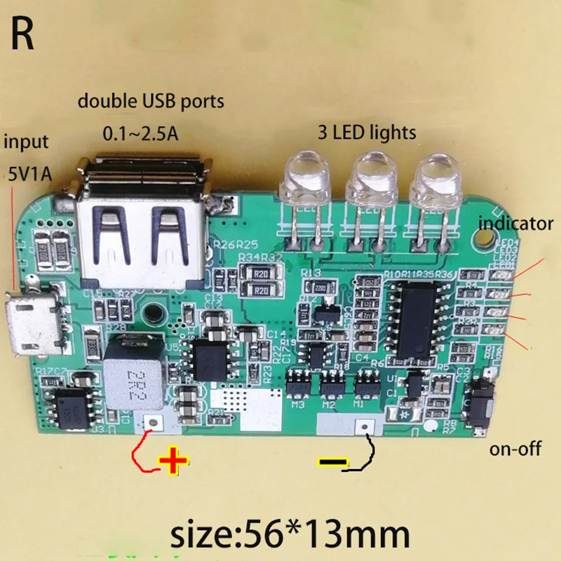 5 в 2.5A блок питания PCB плата для мобильных аккумуляторов контроллер зарядки два