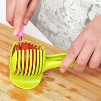 1pc abs plastic onion tomato slicer lemon orange fruit cutter knife cake holder kitchen gadgets practical fruit vegetable tool