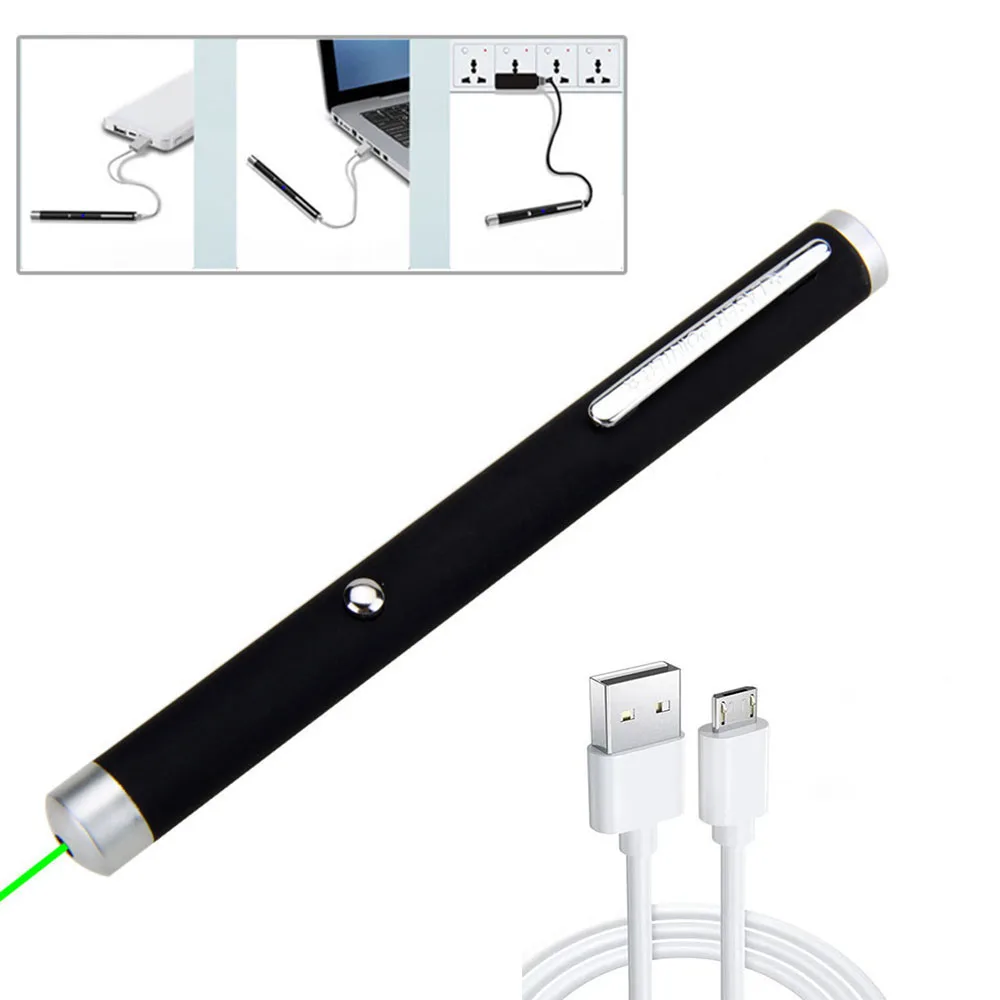 Зеленая лазерная указка с USB зарядкой 5 мВт|Лазеры| |