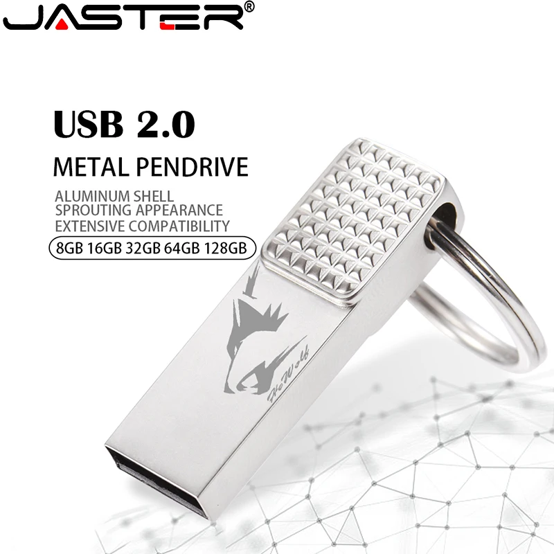 Новый Бизнес Нержавеющая сталь металлический флэш-накопитель USB 128 ГБ 64 2 0 32 Гб