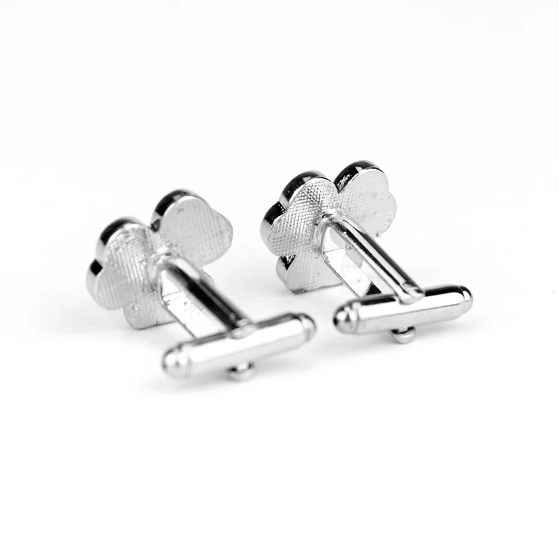 HANCHANG модные креативные четыре листа 3 Клевера Запонки голубого цвета Свадебные