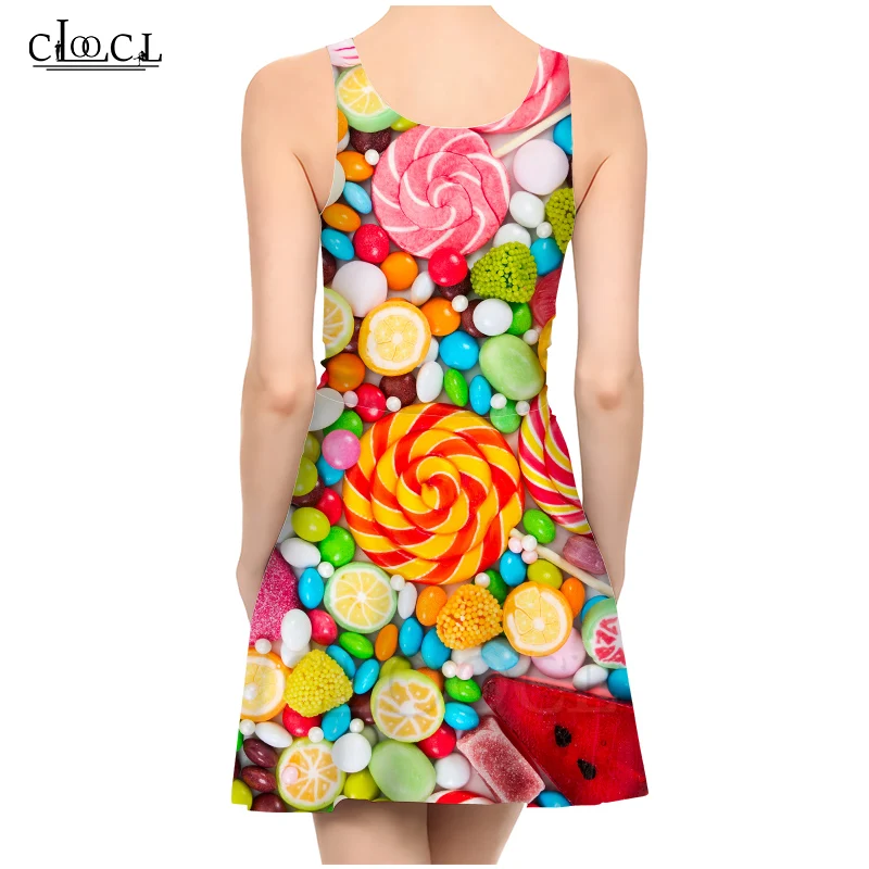 Новое модное Яркое летнее платье CLOOCL ярких цветов для девушек и с 3D рисунком