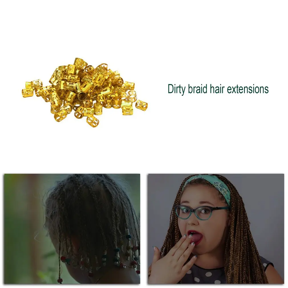 100pcs/Bag Aluminum Silicone Hair Extension Buckle High Quality Ring Barge Wig Tool | Красота и здоровье