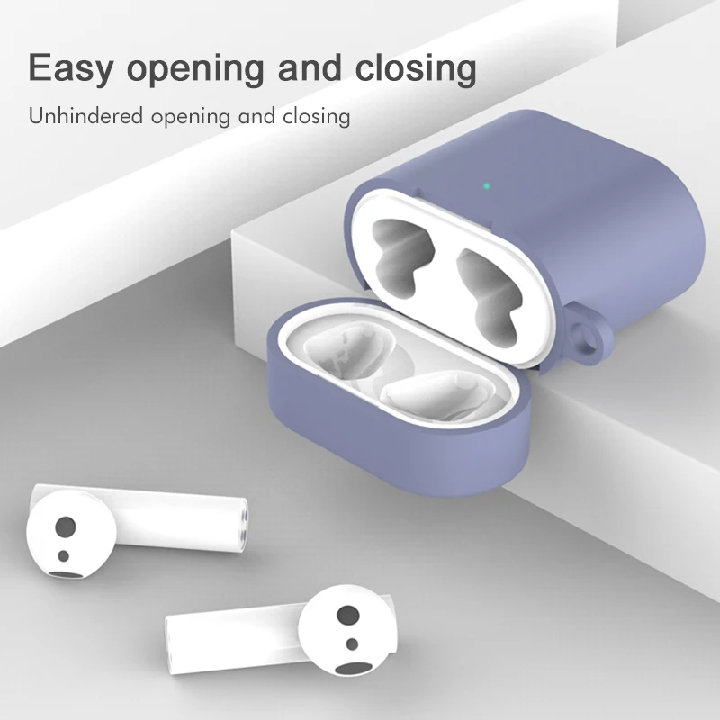 

Silicone Case For Xiaomi Air 2 Soft Shockproof Covers For xiaomi air 2 Protection Anti-fall Earphone Cases For AIR 2 With Buckle