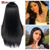 wignee long black straight hair synthetic wig for women temperature heat resistant natural dailypartycosplay hair female wigs