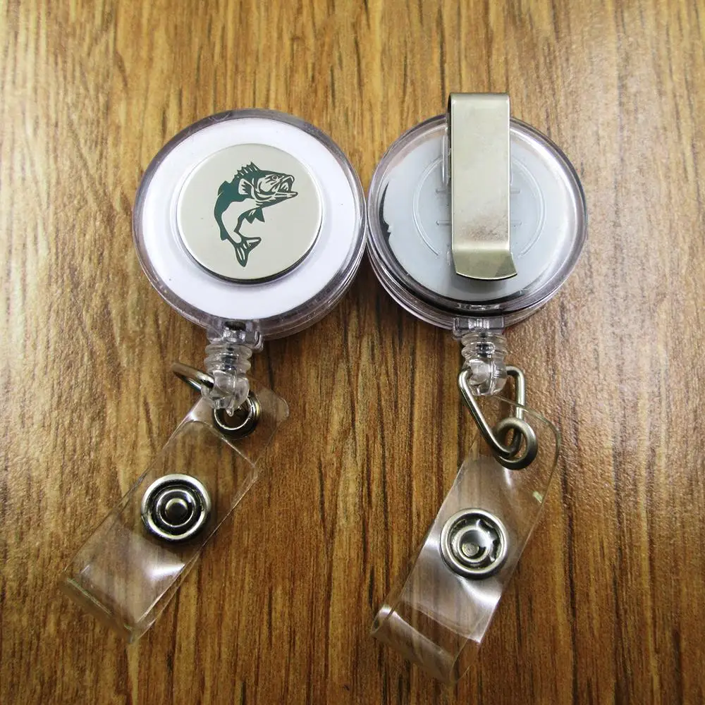 Рыба ID бейдж катушка подарок для Него/ее друга семьи выдвижной recoil id держатель