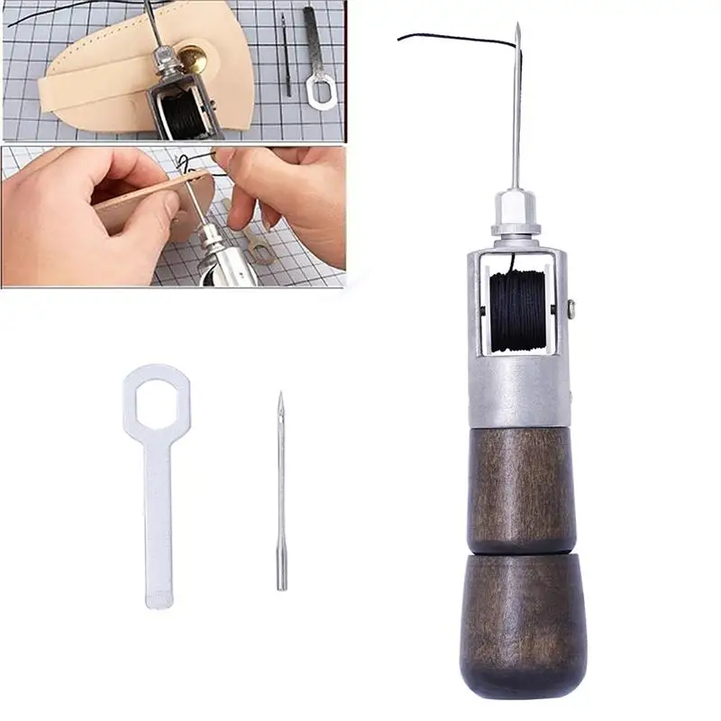 

Leathercraft Lock Stitch Sewing Awl Thread Kit Needles Stitch Leather Fabric Tool