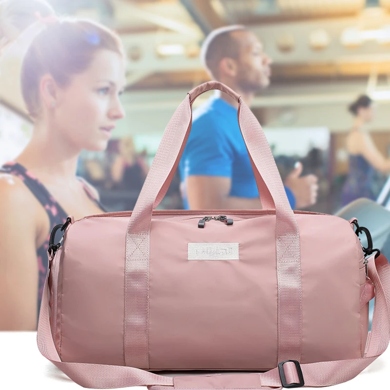 Женская спортивная сумка для фитнеса мужская розового и черного цвета девушек