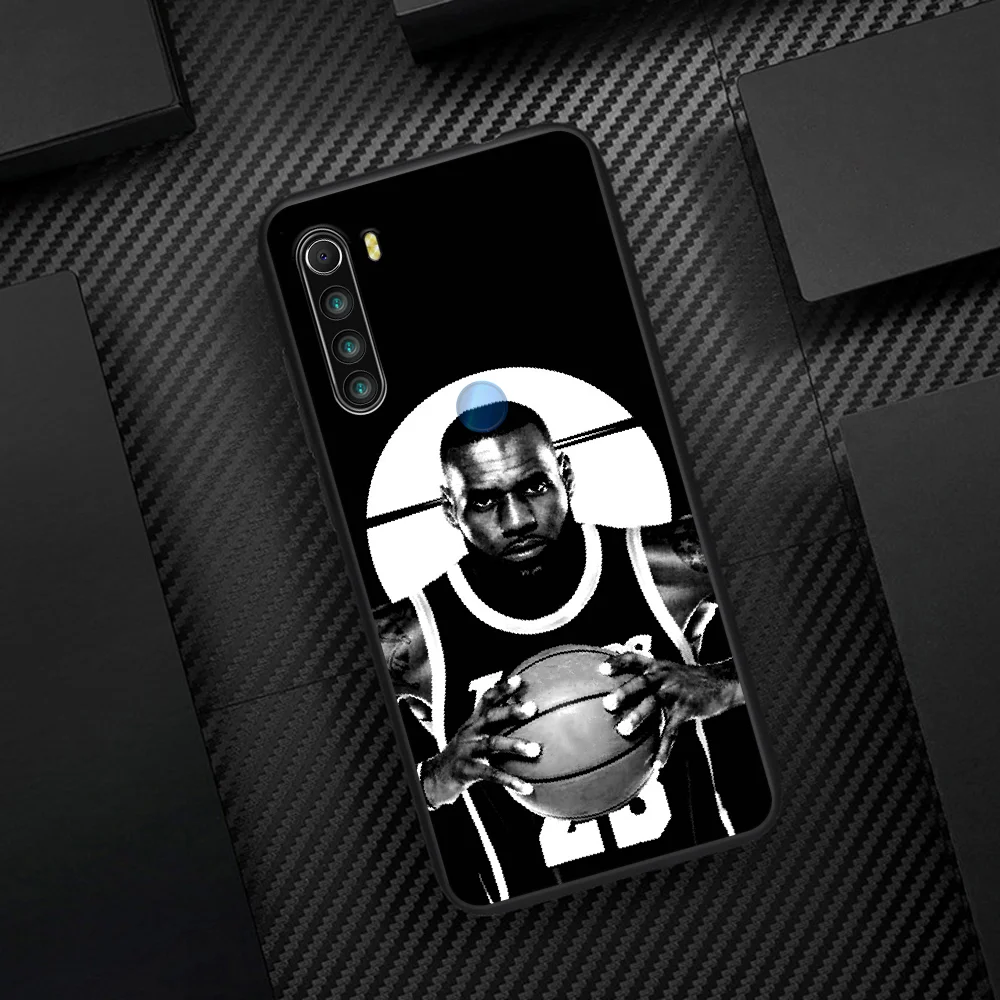 

Basketball LeBron King James Phone Case Cover Hull For XIAOMI Redmi 7 7A 8 8A 9 9C Note 6 7 8 9 9S K20 Pro K30 black Bumper