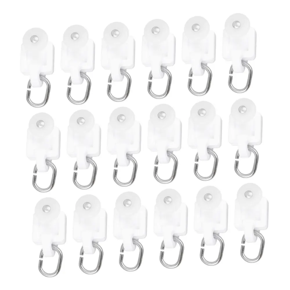

50PCS Curtain Rolle Curtain Rail Accessories Mute Hook Track Pulley Hook Roller