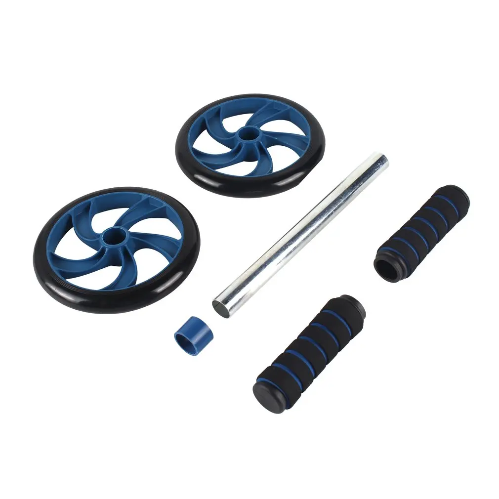 Гимнастический роликовый тренажер с двойным колесом для брюшного фитнеса рук и