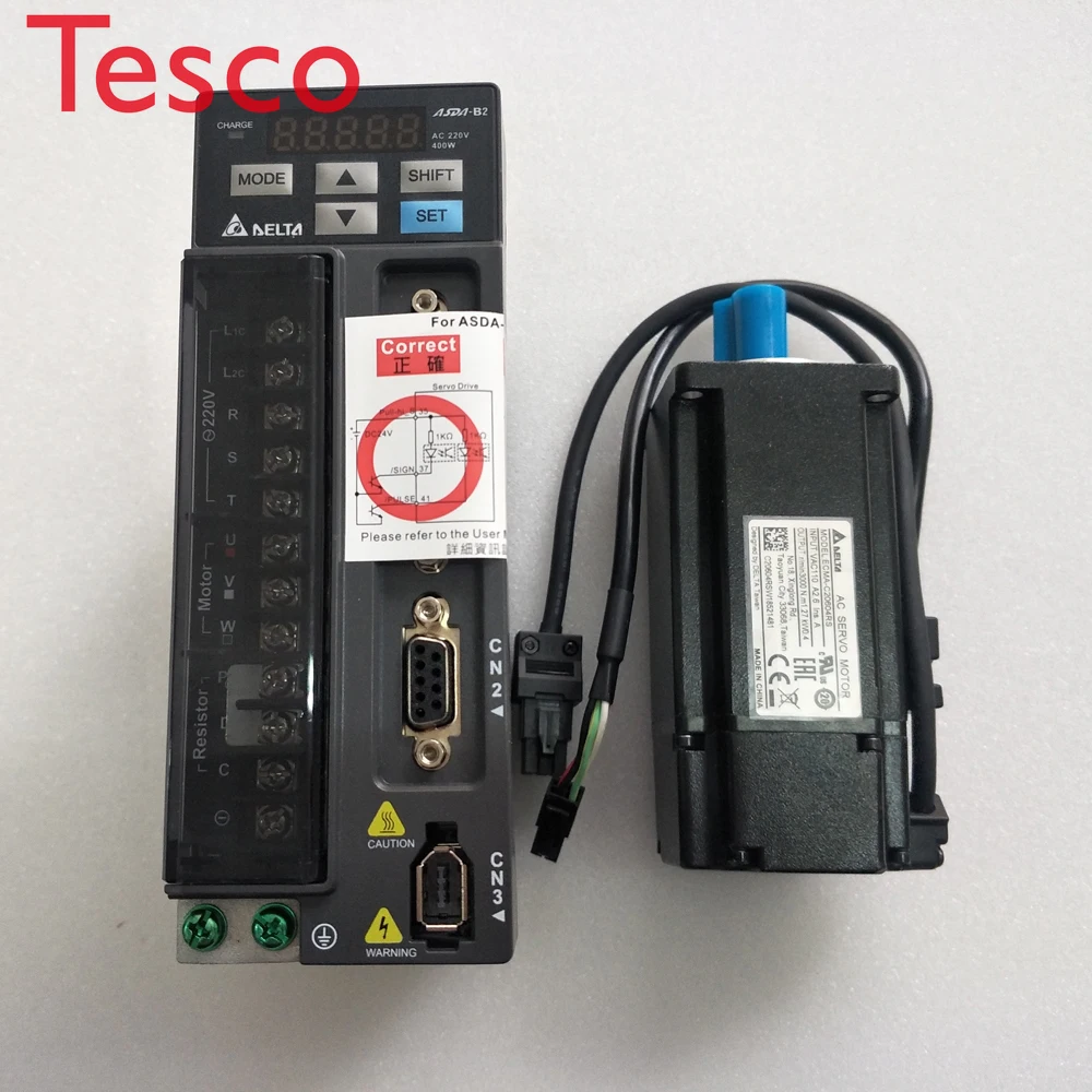 

400W Delta серводвигатель переменного тока ecma-c20604rs» и «Дельта» asd b2 ASD-B2-0421-B delta сервопривод для DIY фибер лазер резак оси Z