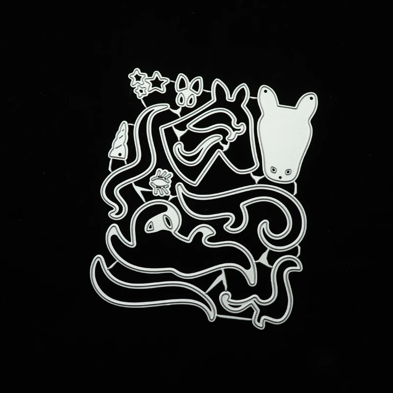 

JC New Design Metal Cutting Dies DIY for Scrapbooking Beautify Unicorn Decoration Stencil Handmade Make Model Craft Mold Die Cut