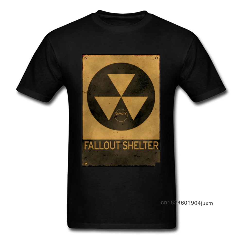 Мужская футболка с принтом радиоактивный симбл черная в стиле панк хлопковая 4