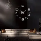 Европейские креативные цифровые настенные часы сделай сам, креативные цифровые настенные часы сделай сам, зеркальные настенные часы, украшение для дома