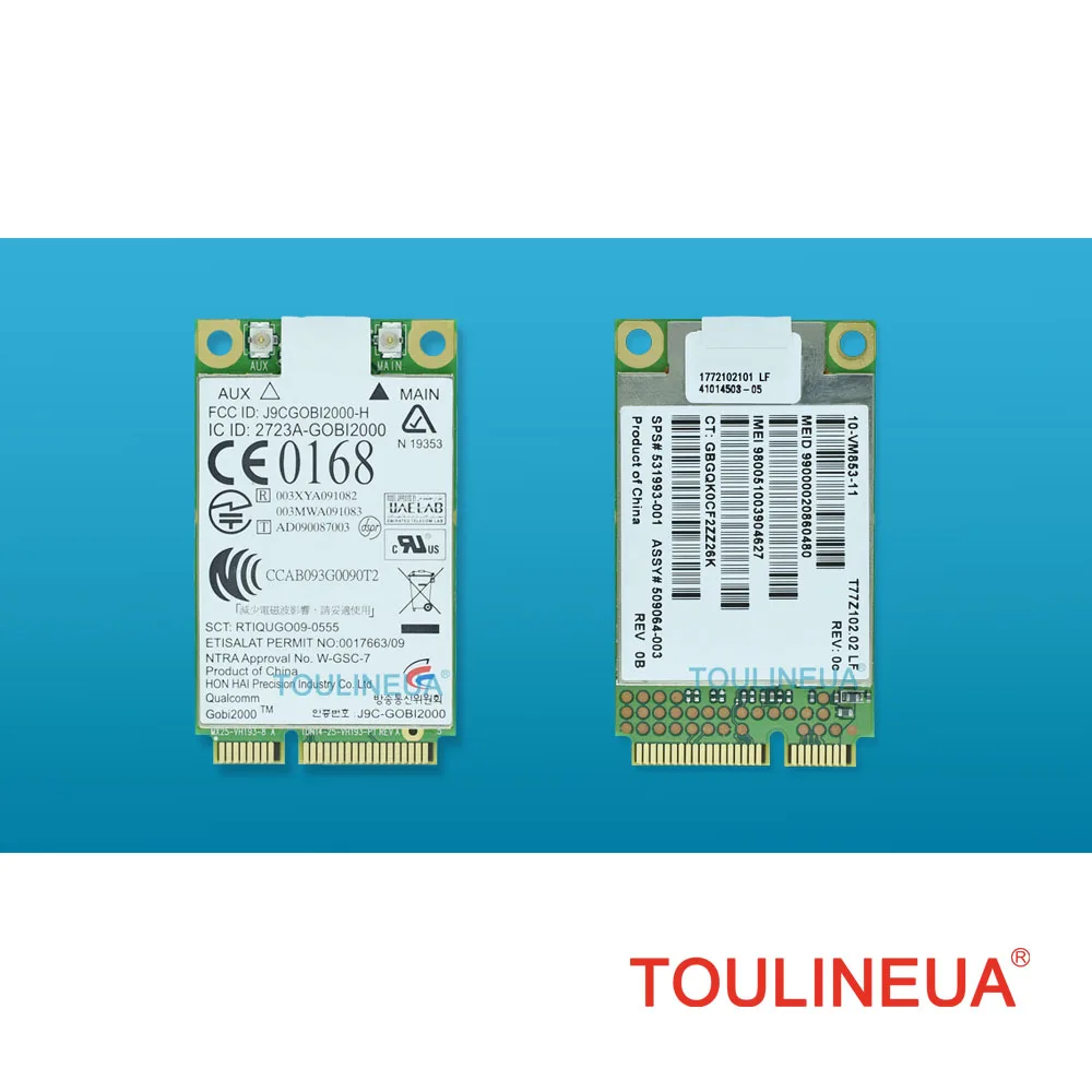 Беспроводная сетевая карта Gobi2000 UN2420 3G WWAN для ноутбука hp 2540P 2740P 8440P 8440W 8540P 8540W