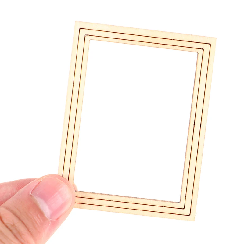 

1/12 Dollhouse Miniature Accessories Wooden Photo Frame Simulation Furniture Model Toy For Children Doll House Decoration