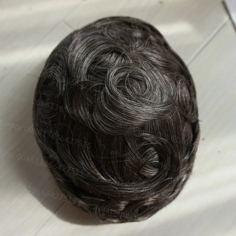 Hstonir волосы remy парик из тонкой кожи для мужчин Натуральные Прямые протезы H080 - Парик Цвет: 240 #