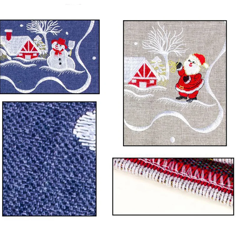 Рождественская скатерть прямоугольный кухонный стол вышитая дорожка украшение