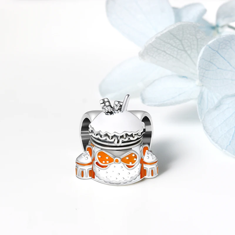 

ANZIW 925 Sterling Silver Charms Enamel Cute Cartoon School Bag Beaded Fit Original Charms Bracelet Girl Women DIY Jewelry Gift