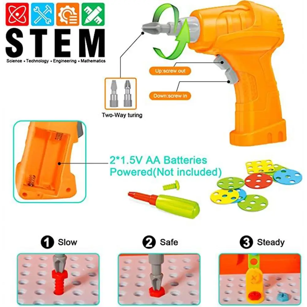 

252 Pcs/set Electric Drill Building Blocks Assembling Model Toy Set Educational Puzzle Toys
