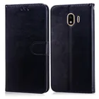 Кожаный чехол для Samsung Galaxy J4 2018, чехол-книжка с откидной крышкой для Samsung Galaxy J4 Plus 2018, чехол для Samsung J4 2018