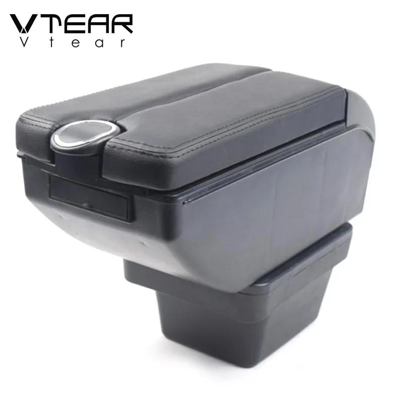 

Vtear For Chery Tiggo 2 3X armrest car Charging heighten Double layer Center Console Arm rest USB storage box accessories 2018