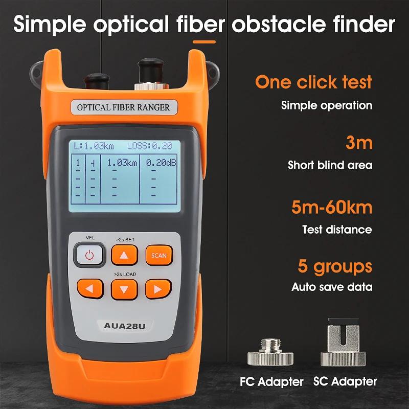 Мини 60 км волоконно оптический OTDR отражатель встроенный VFL с FC SC