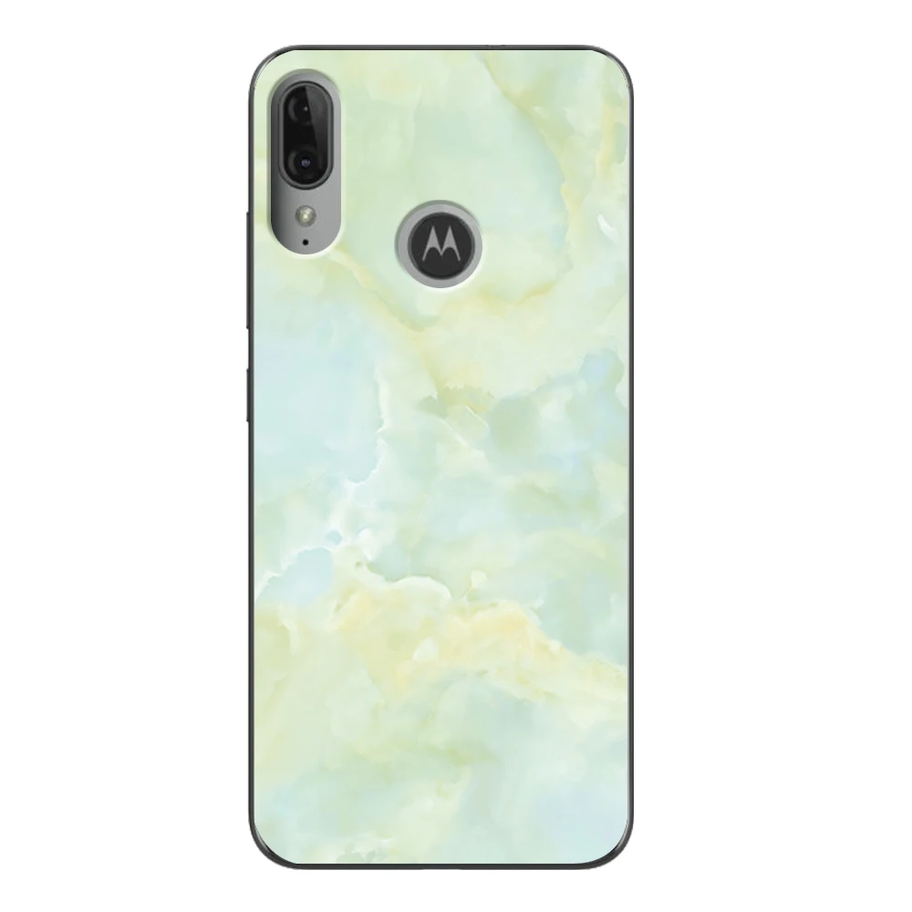 

Phone Case For Motorola Moto P40 Power One action vision Pro zoom P30 play E5 E6 G6 G7 Play Plus Transparent Marble Printed Case