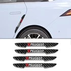 4 шт. Автомобильная дверная полоса с логотипом из углеродного волокна, Противоударная полоса-наклейка для Peugeot 607 301 308 508 608 BB1 HX1 Partner 107 3008