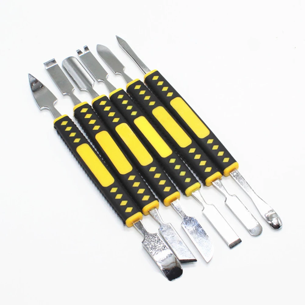 

6pcs Pry Dual Ends Tool Disassemble Spudger Set Metal Opening Durable Multipurpose Portable Tablet Scraper Repair Mobile Phone