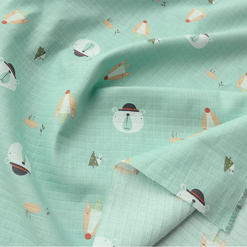 Экологичная двухслойная хлопчатобумажная марля маска для лица ткань мягкая с