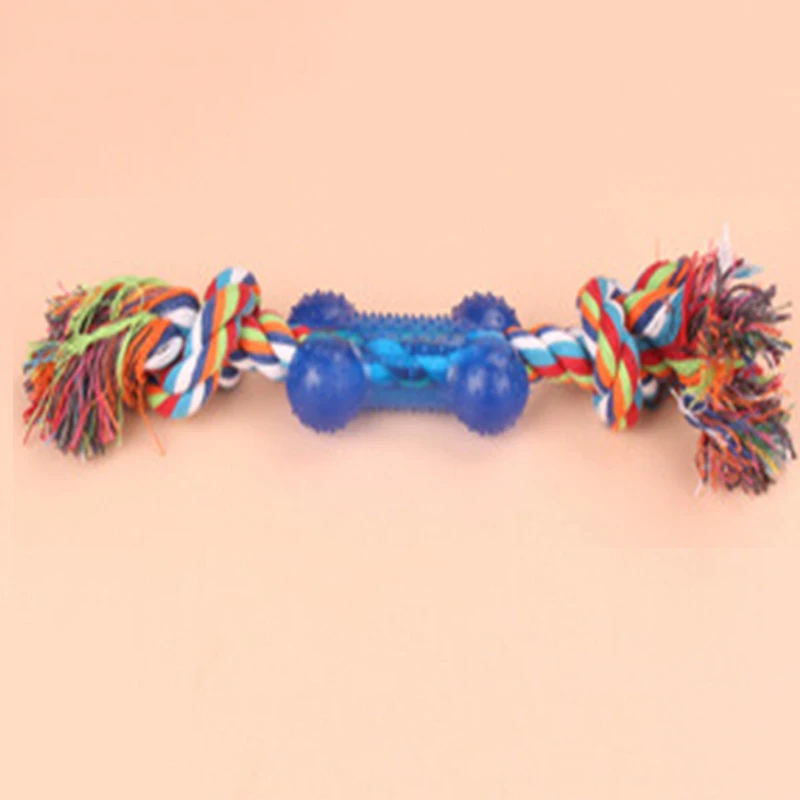 Пластиковая веревка для собак в виде короткой кости игрушки хлопковая зубов