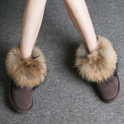 Женские сапоги на меху зимние из натуральной коровьей замши низком каблуке с