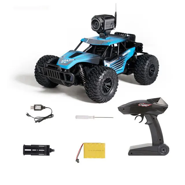 SkyBlue with Camera 1:12 Электрический 2,4G RC автомобиль Рок Гусеничный пульт дистанционного управления игрушечные машинки 25 км/ч на радио с камерой управления светодиодный привод внедорожные игрушки - Цвет: SkyBlue with Camera