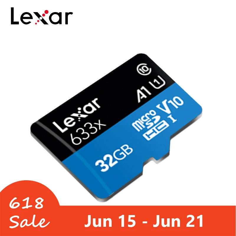 Карта памяти Lexar 633X Micro SD 32 Гб 64 128 ГБ 256 SDXC 95 МБ/с./с флеш накопитель TF для