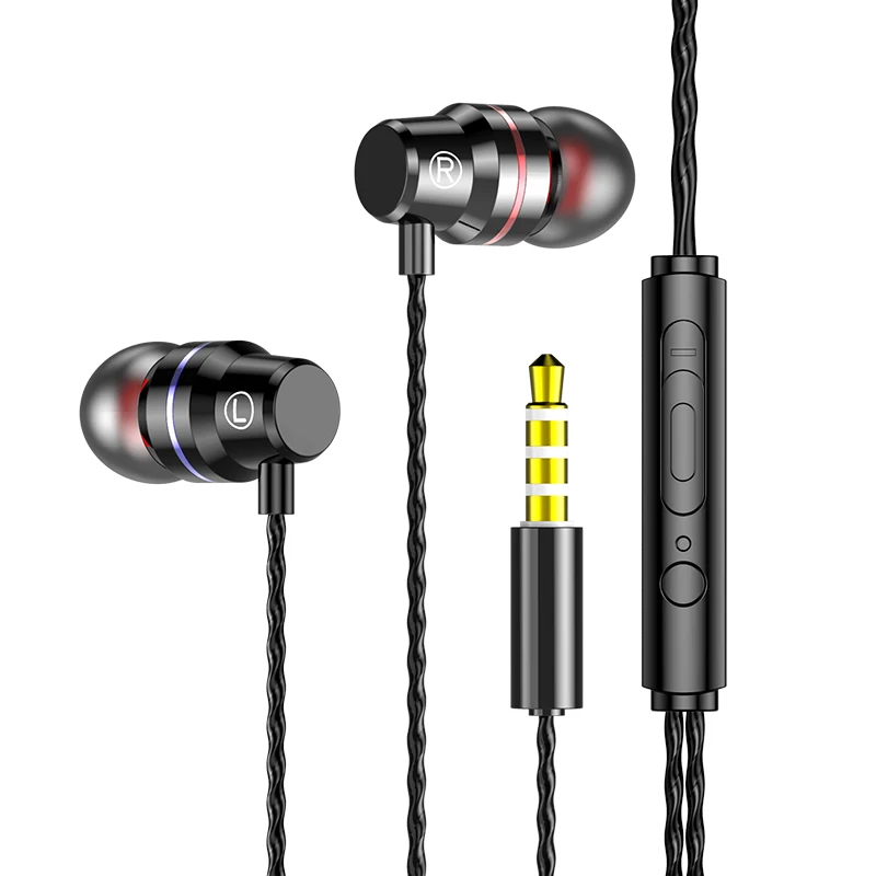 

Earphone in-Ear Mobile Computer Subwoofer Wired with Mic Game Earplugs Karaoke Android Unisex