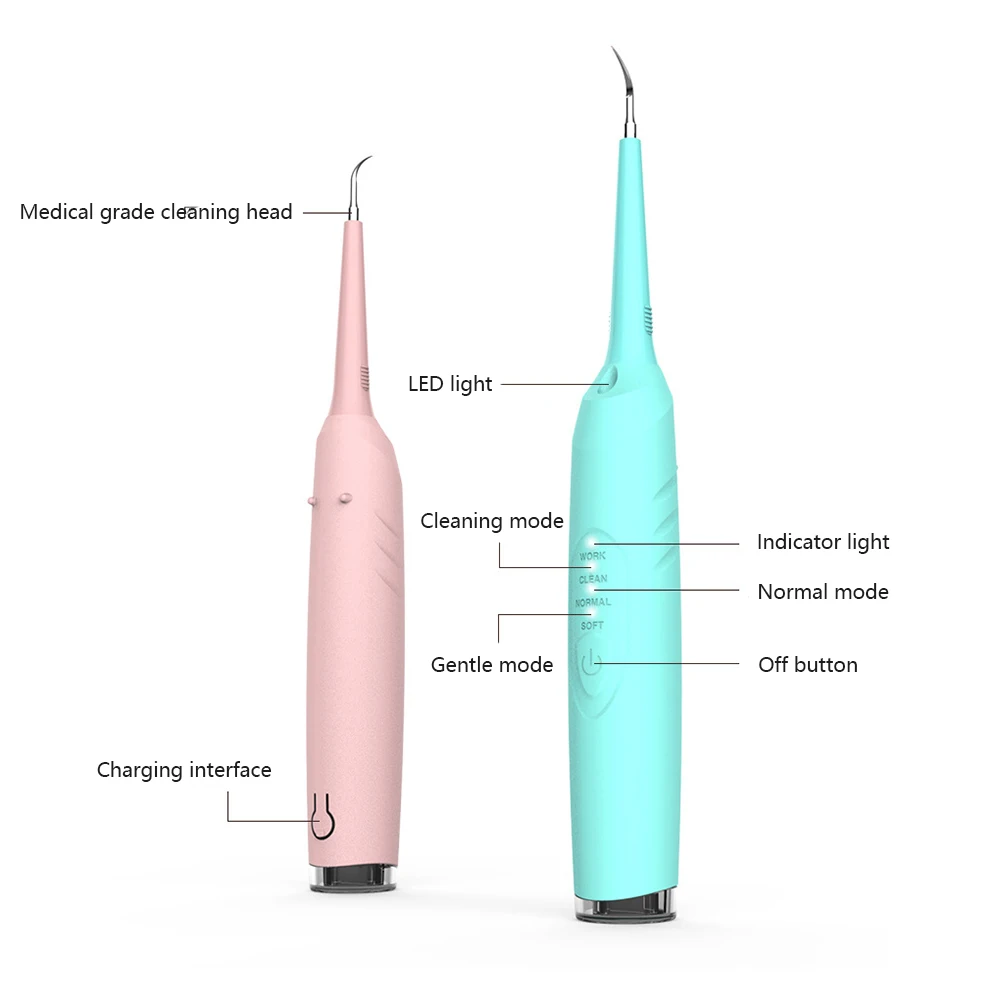 Electric Dental Calculus Plaque Remover Teeth Whitening Scale Tooth Cleaner Dentist Home Use Scaler Drop ship |